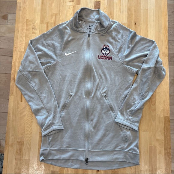 NIKE ELITE Dri-Fit Embroidered UCONN Huskies Gray Track Jacket Pants Women Sz S - Picture 3 of 16